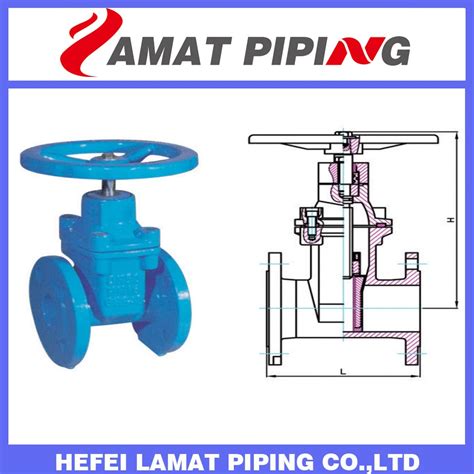 Din3352din3202 F4 Ductile Iron Flanged Pn10pn16 Resilient Seated Gate