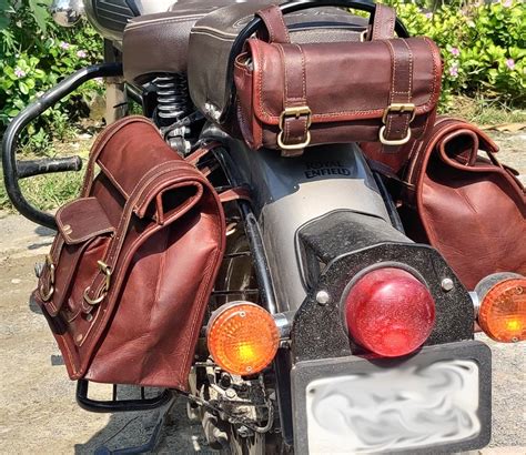 Motorcycle Bags Leather Saddlebags Leather Bike Saddle Bag Side Moto