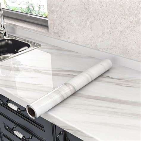 Marble Contact Paper Peel And Stick Countertops For Kitchen Countertop Peel And