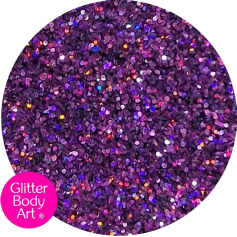 Holographic Purple Body Glitter Temporary Tattoo Store