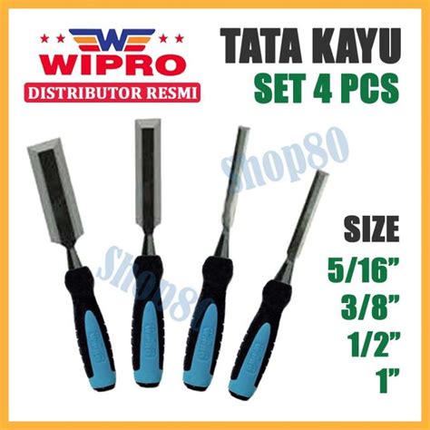 Jual Wipro Tatah Pahat Tata Kayu Set Pcs Inci