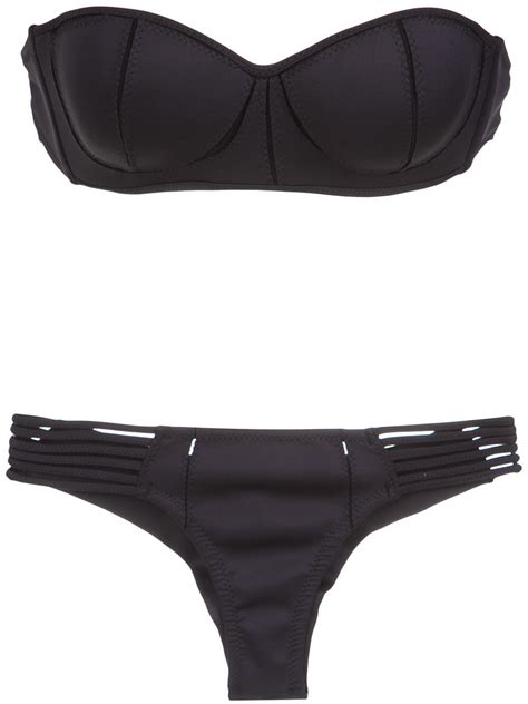 Buy AMIR SLAMA Strapless Bikini Set Black At 40 Off Editorialist