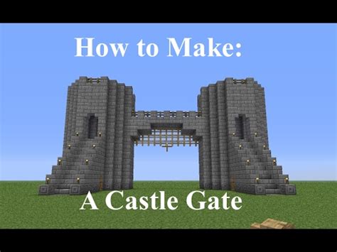 Minecraft How To Build A Castle Gate Fast And Easy Youtube