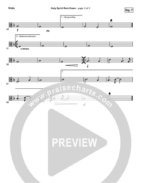 Holy Spirit Rain Down Viola Sheet Music Pdf Hillsong Worship