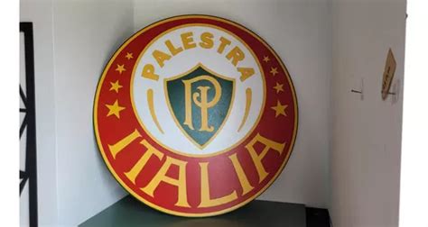 Placa Escudo Palestra Itália Futebol 60cm Parcelamento sem juros