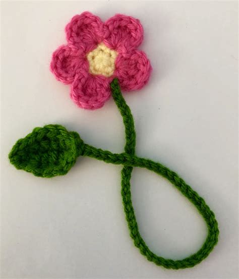 Beginner Pdf Crochet Pattern Flower Bookmark Artofit