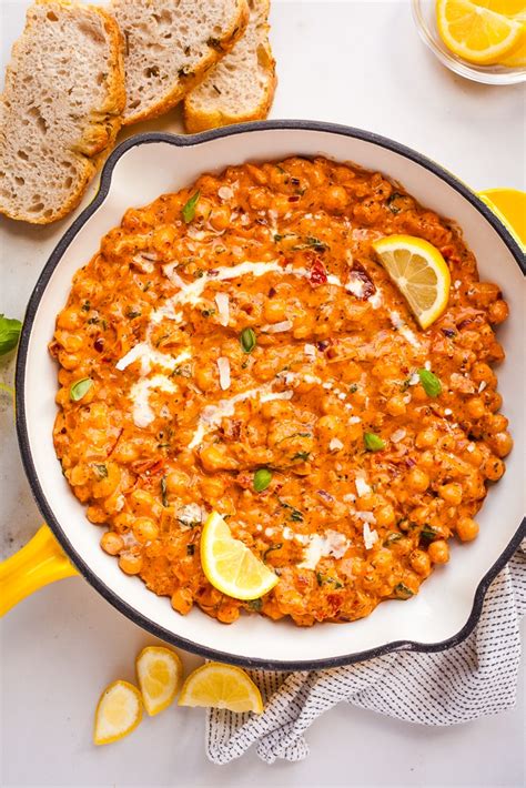 Creamy Harissa Chickpeas Marry Me Chickpeas With A Twist Happy