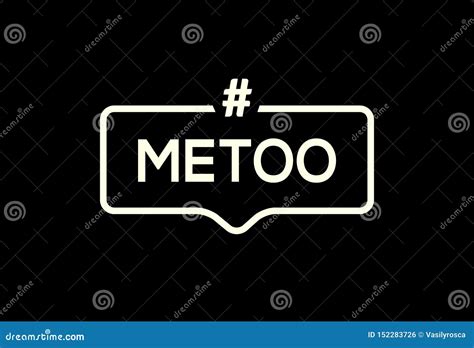 Metoo Banner With Black Woman Face Profile Silhouette Rainbow Circle