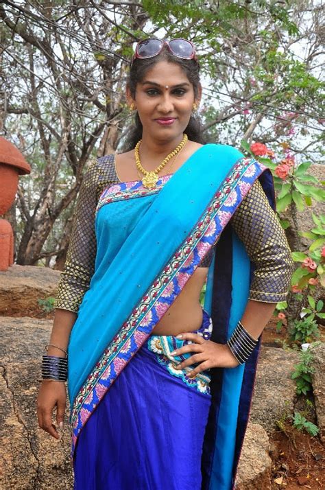 Telugu Hot Actress Shyamala Devi Latest Half Saree Photos
