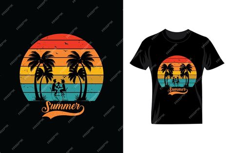 Premium Vector Summer Vintage Couple Vector T Shirt Design