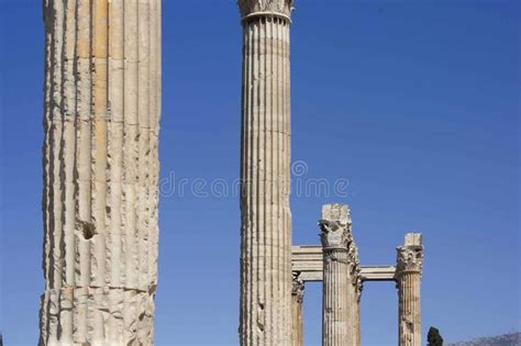 Columnas Detalle Del Templo De Olympian Zeus En Atenas Grecia Imagen De