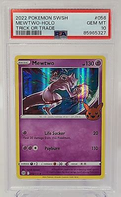 Pokemon Swsh Brilliant Stars Trick Or Trade Mewtwo Holo Psa