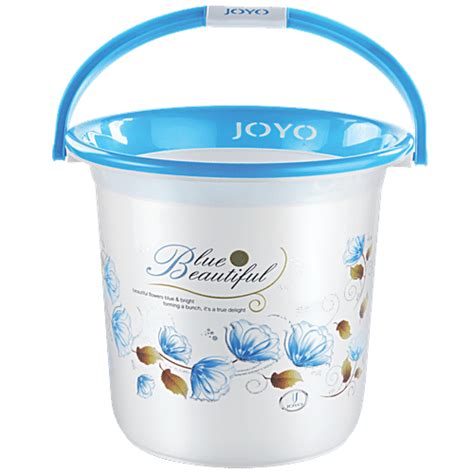 Buy JOYO Better Home Printed Plastic Bathroom Bucket Blue Highly