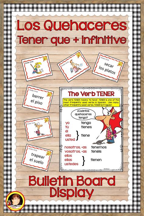 Los Quehaceres Tener Que Infinitive Tener Expressions Worksheets