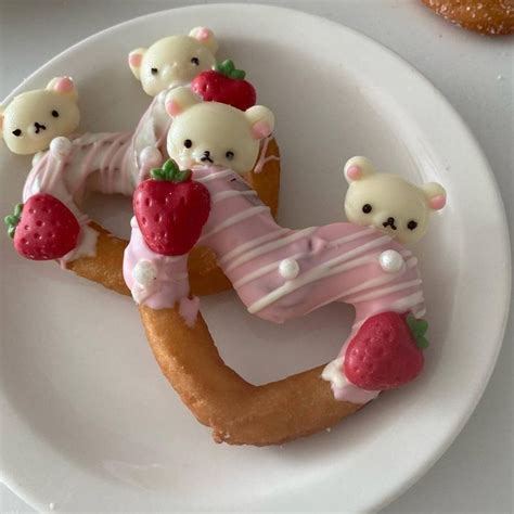 Mochi Donuts Korilakkuma Strawberry Dessert Think Food I Love