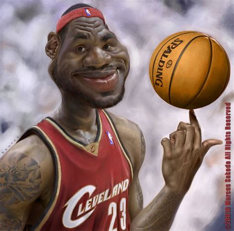 25 Hilarious Digital Caricatures Of Famous People: LeBron James Funny ...