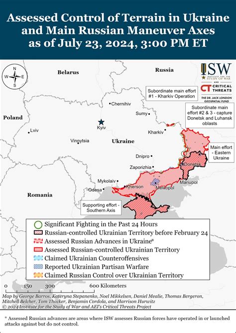 Isw Russian Offensive Campaign Assessment Map And Update July 23 2024