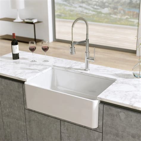 Latoscana 30 Fireclay Farmhouse Apron Sink Reversible White Ltw3019w