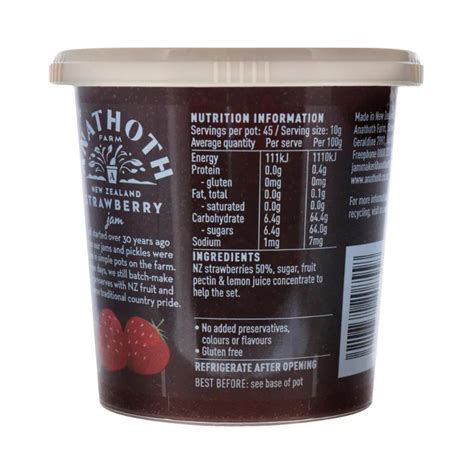 Get New Zealand Anathoth Farm Strawberry Jam 455g in SG