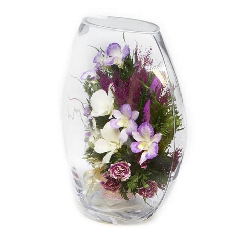 43918 Long Lasting Orchids In A Large Glass Vase — Fiora Flower