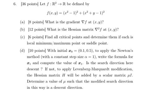 Solved 6 [36 Points] Let F R→ R Be Defined By F X Y