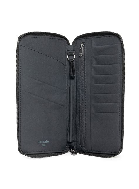 Portfel Pacsafe Rfidsafe Travel Wallet Black