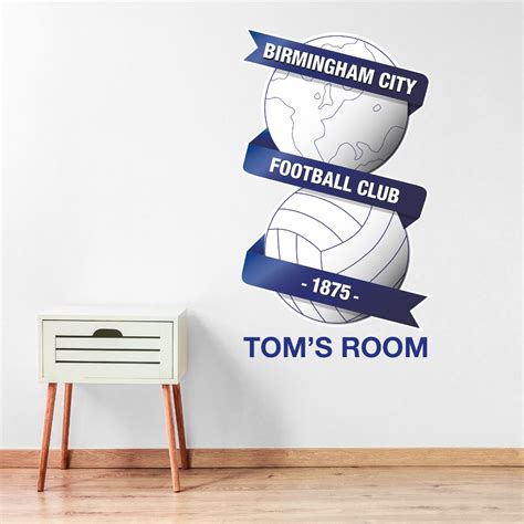 Birmingham City Fc Football Club Crest And Personalised Name Wall