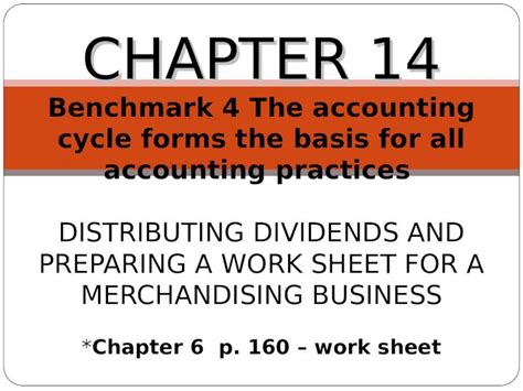 Ppt Chapter Chapter Benchmark The Accounting Cycle Forms The