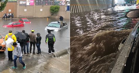 En Naucalpan Fuertes Lluvias Convierten Vialidades En Ríos