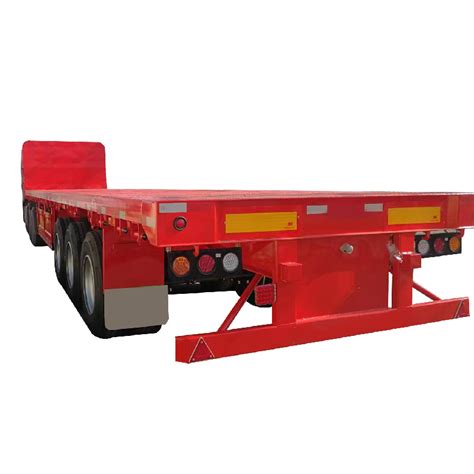 Axles Flat Bed Platform Flatbed Container Semi Trailer Flatbed