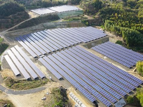 R様発電所航空写真 岡山県笠岡市 ミタデンが手掛ける太陽光発電