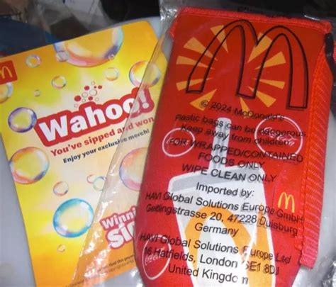 COCA COLA MCDONALDS Winning Sips Drink Sling 2024 UK Exclusive 8 00