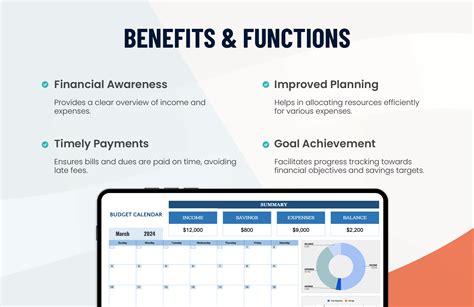 Budget Calendar Template in Excel, Google Sheets - Download | Template.net