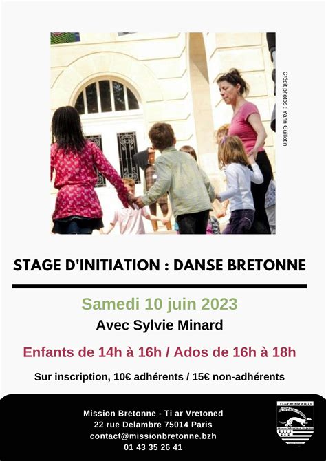 Stage Dinitiation Aux Danses Bretonnes Pour Enfants Et Ados Mission