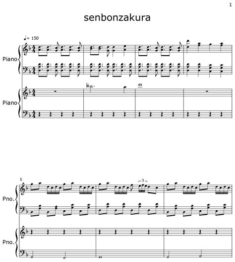 Senbonzakura Sheet Music For Piano