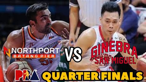 Brgy Ginebra Vs Northport Pba Quarter Finals Live Scoreboard Youtube