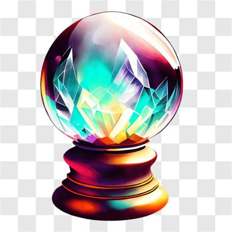 Descarga Bola De Cristal Colorida Para Adivinaci N Y Magia Png En L Nea