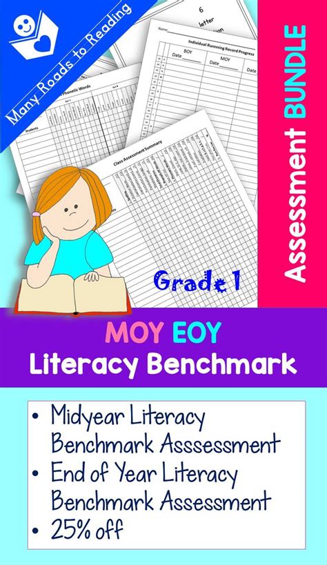 Moy Eoy Literacy Benchmark Assessment Bundle Grade One Both Midyear Literacy Benchmark