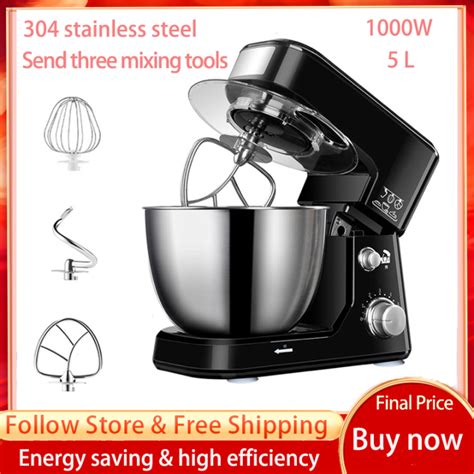 1000W Electric Stand Multifunction capati flour Mixers 5L Kitchen Food Mixer Cream Egg Whisk ...