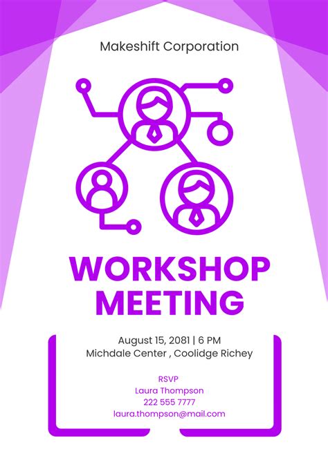 Free Workshop Meeting Invitation Template To Edit Online