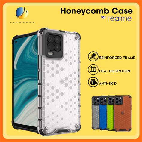 Realme 9i 9 8i 8 Pro Plus 4g 5g Honeycomb Case Transparent Reinforced