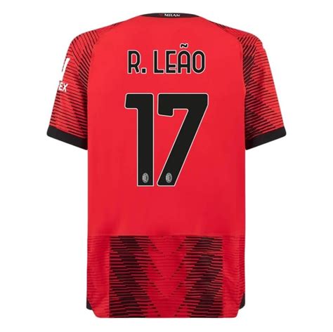 Maglia Home AC Milan 2023 2024 R Leao Calcio A Piedi Professionista