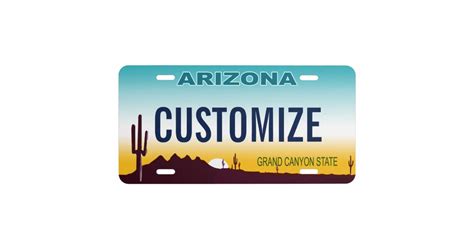 Arizona Custom License Plate | Zazzle