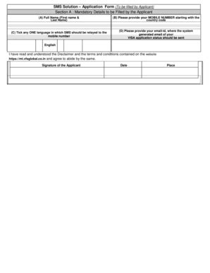 Fillable Online Sms Solution Application Form To Be Filled By