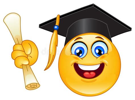 Download Emoticon De La Graduación Ilustración Del Vector Ilustración