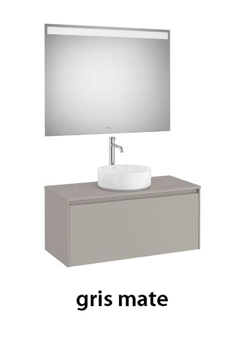 Mueble para lavabos sobre encimera Ona Roca 1 cajón Baño Decoración