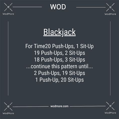 The Blackjack Workout Crossfit Wod Wodmore