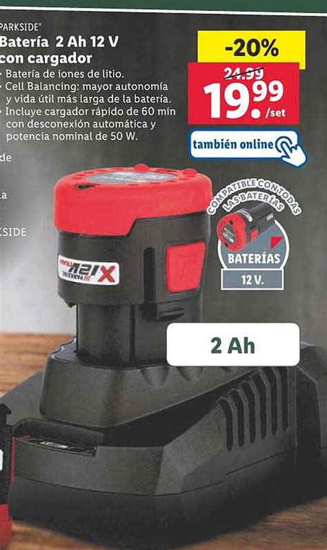 Oferta Parkside Bateria Ah V Con Cargador En Lidl