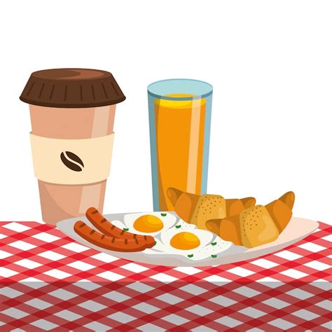 Premium Vector Delicious Tasty Breakfast Cartoon