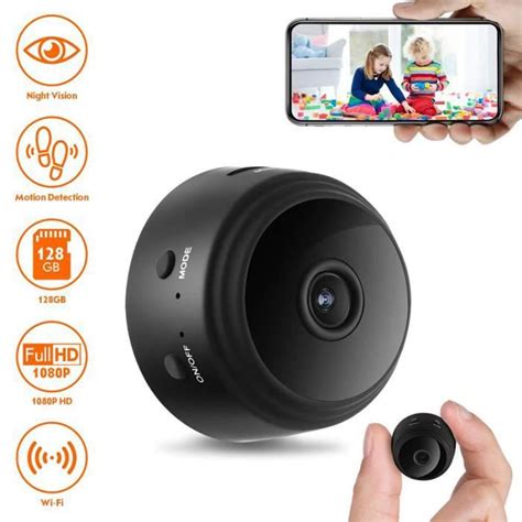 Le Noir Mini Cam Ra De Surveillance Ip Wifi Hd P A Micro